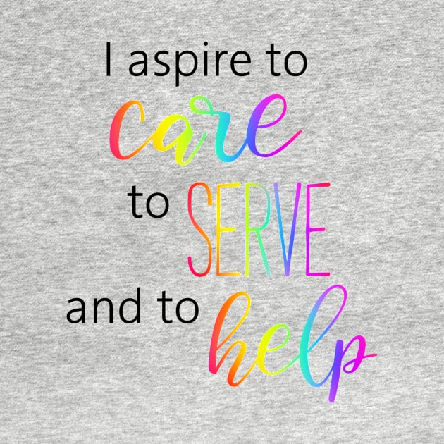 Nurse Care, Serve, Help by coloringiship